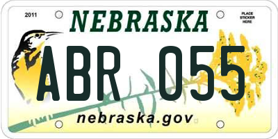 NE license plate ABR055