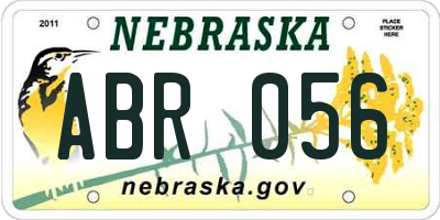 NE license plate ABR056