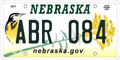 NE license plate ABR084