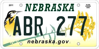 NE license plate ABR277