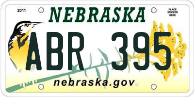 NE license plate ABR395