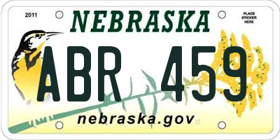 NE license plate ABR459