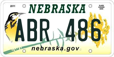 NE license plate ABR486