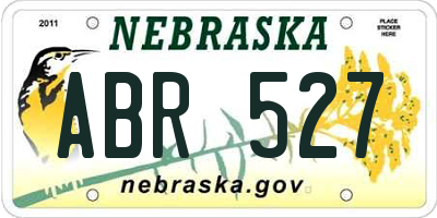 NE license plate ABR527