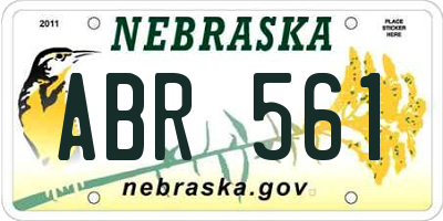 NE license plate ABR561