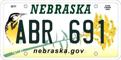 NE license plate ABR691