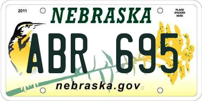 NE license plate ABR695