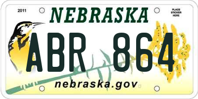 NE license plate ABR864