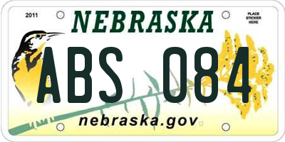 NE license plate ABS084