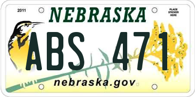 NE license plate ABS471