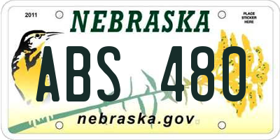 NE license plate ABS480