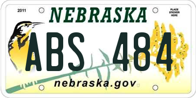 NE license plate ABS484