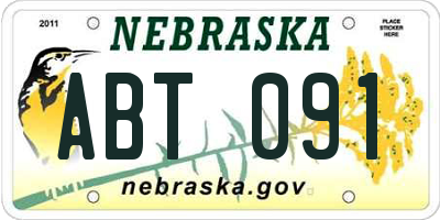 NE license plate ABT091