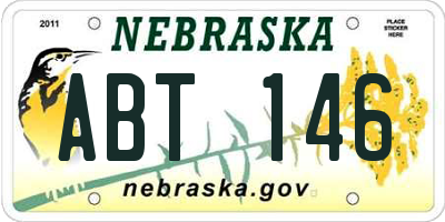 NE license plate ABT146