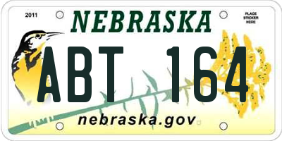 NE license plate ABT164