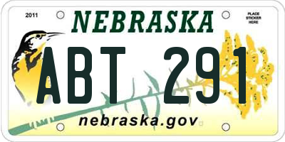NE license plate ABT291