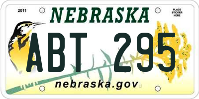 NE license plate ABT295