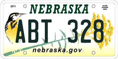NE license plate ABT328