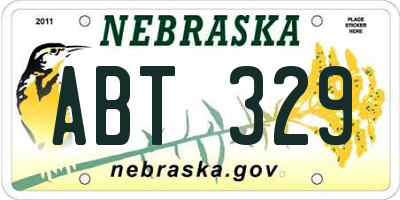 NE license plate ABT329