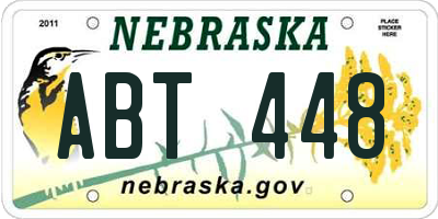 NE license plate ABT448