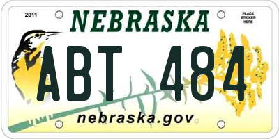 NE license plate ABT484