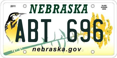 NE license plate ABT696