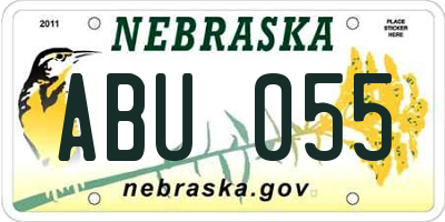 NE license plate ABU055