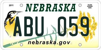 NE license plate ABU059