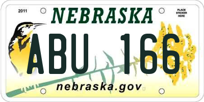 NE license plate ABU166