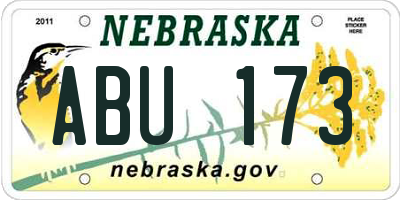 NE license plate ABU173