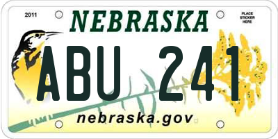 NE license plate ABU241