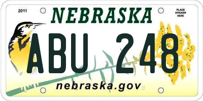 NE license plate ABU248