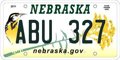 NE license plate ABU327