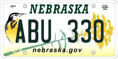 NE license plate ABU330
