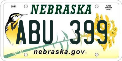 NE license plate ABU399