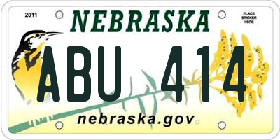 NE license plate ABU414