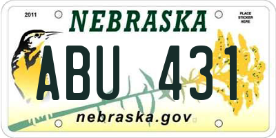 NE license plate ABU431