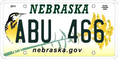 NE license plate ABU466