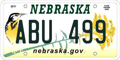 NE license plate ABU499