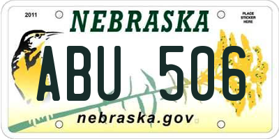 NE license plate ABU506