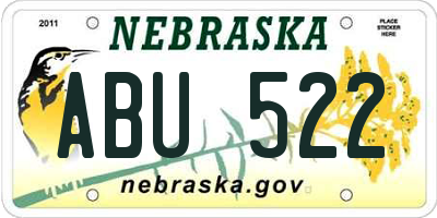 NE license plate ABU522