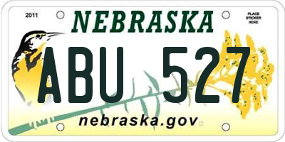 NE license plate ABU527