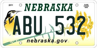 NE license plate ABU532