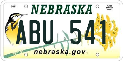 NE license plate ABU541