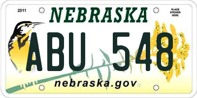 NE license plate ABU548