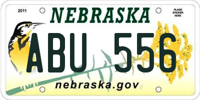 NE license plate ABU556