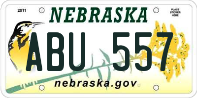 NE license plate ABU557