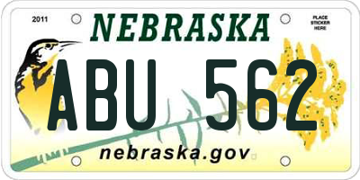 NE license plate ABU562