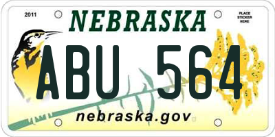 NE license plate ABU564