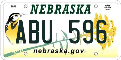 NE license plate ABU596